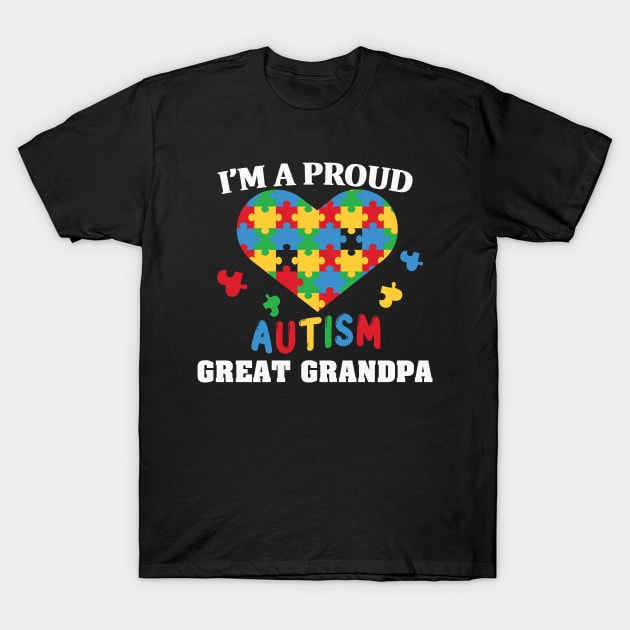 Proud Autism Great Grandma Autism Awareness Gift for Birthday, Mother's Day, Thanksgiving, Christmas T-Shirt by skstring